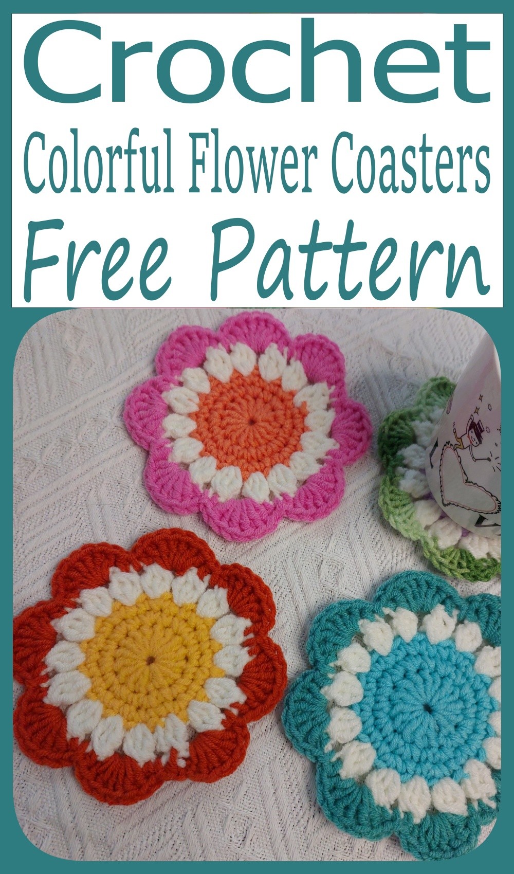 Colorful Flower Coasters