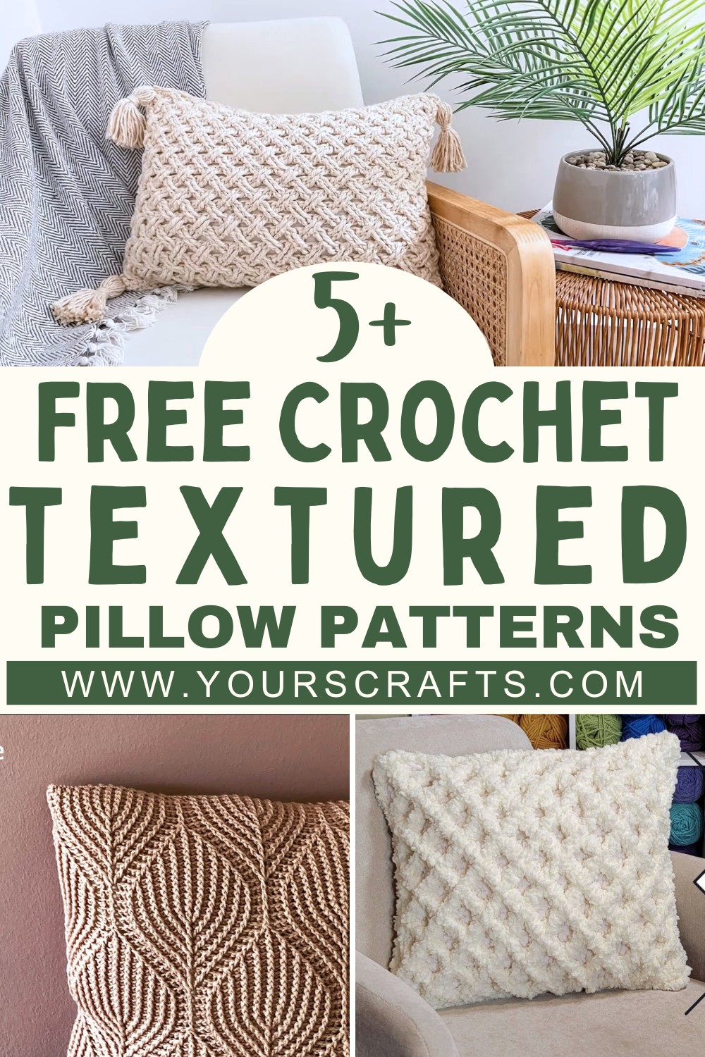 FREE CROCHET TEXTURED PILLOW PATTERNS