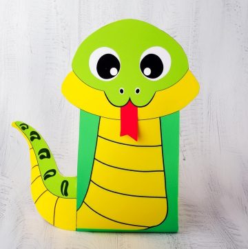 Snake Paper Bag Puppet Craft