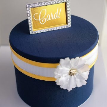 Repurposed Craft Box Turned Wedding Card Box