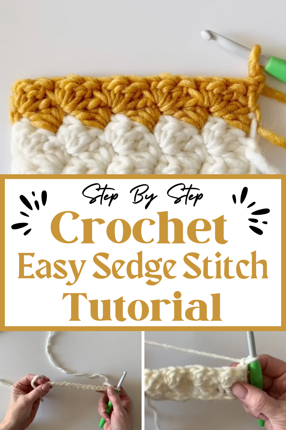 Crochet Easy Sedge Stitch Tutorial