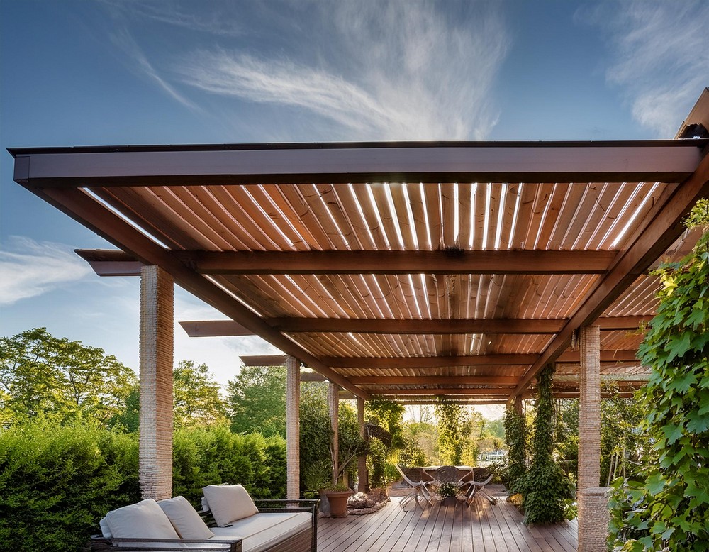 Rustic Draped Pergola