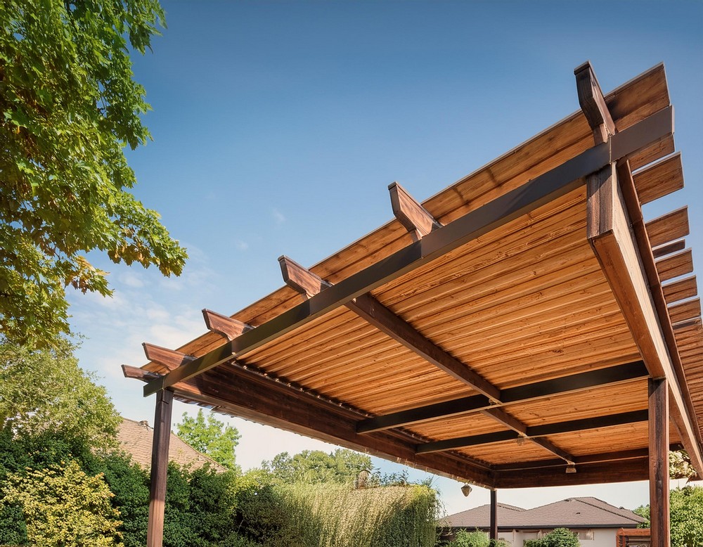 Rustic Draped Pergola