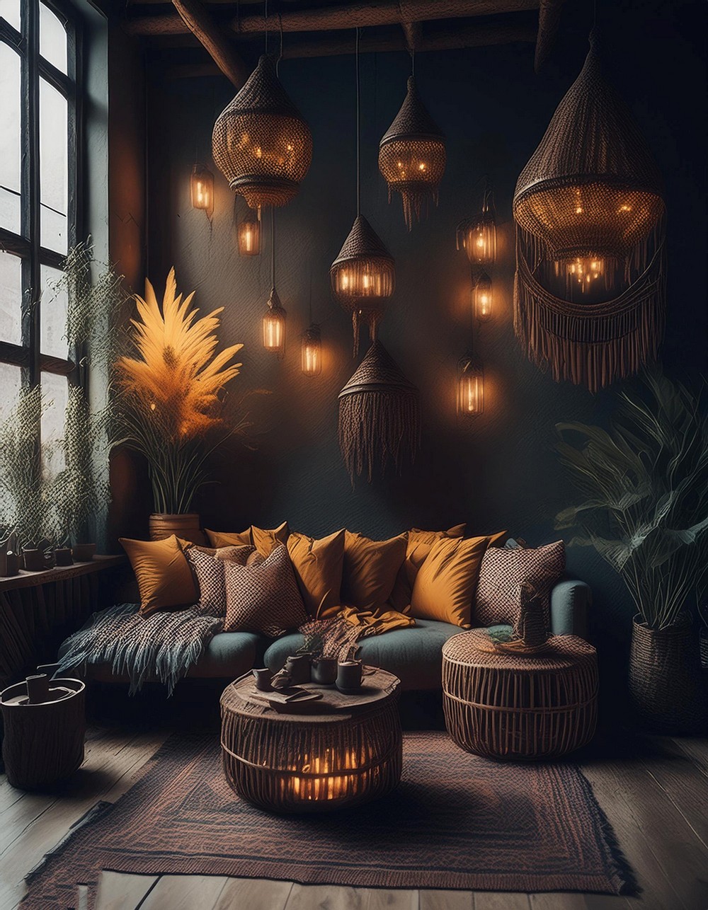 Chic Dark Boho Loft Aesthetic