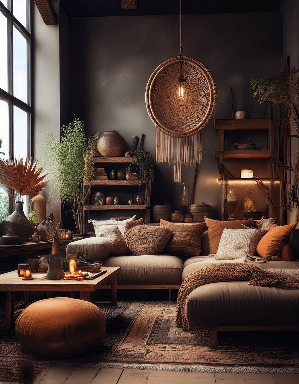 Chic Dark Boho Loft Aesthetic