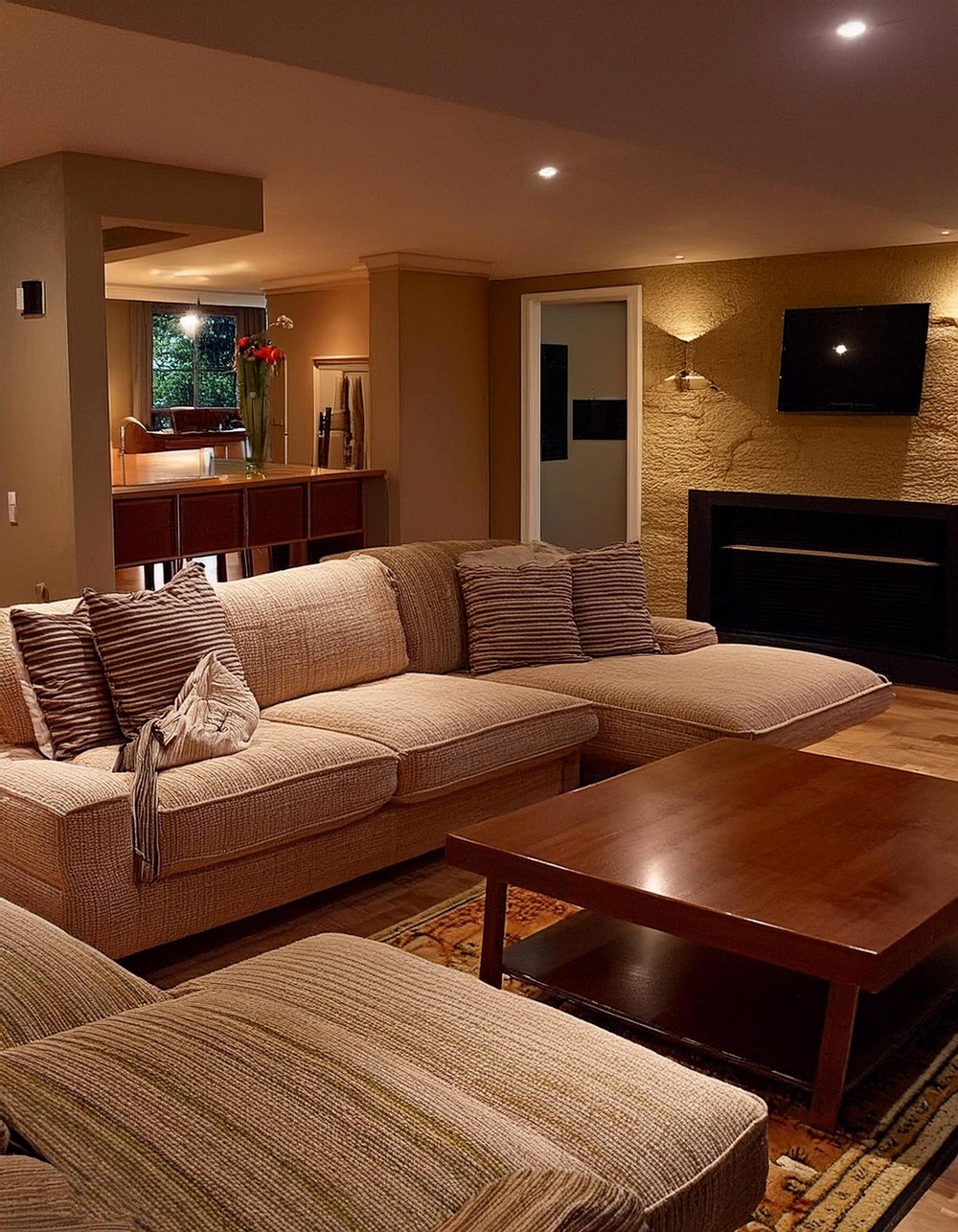 Cozy Basement Living Room