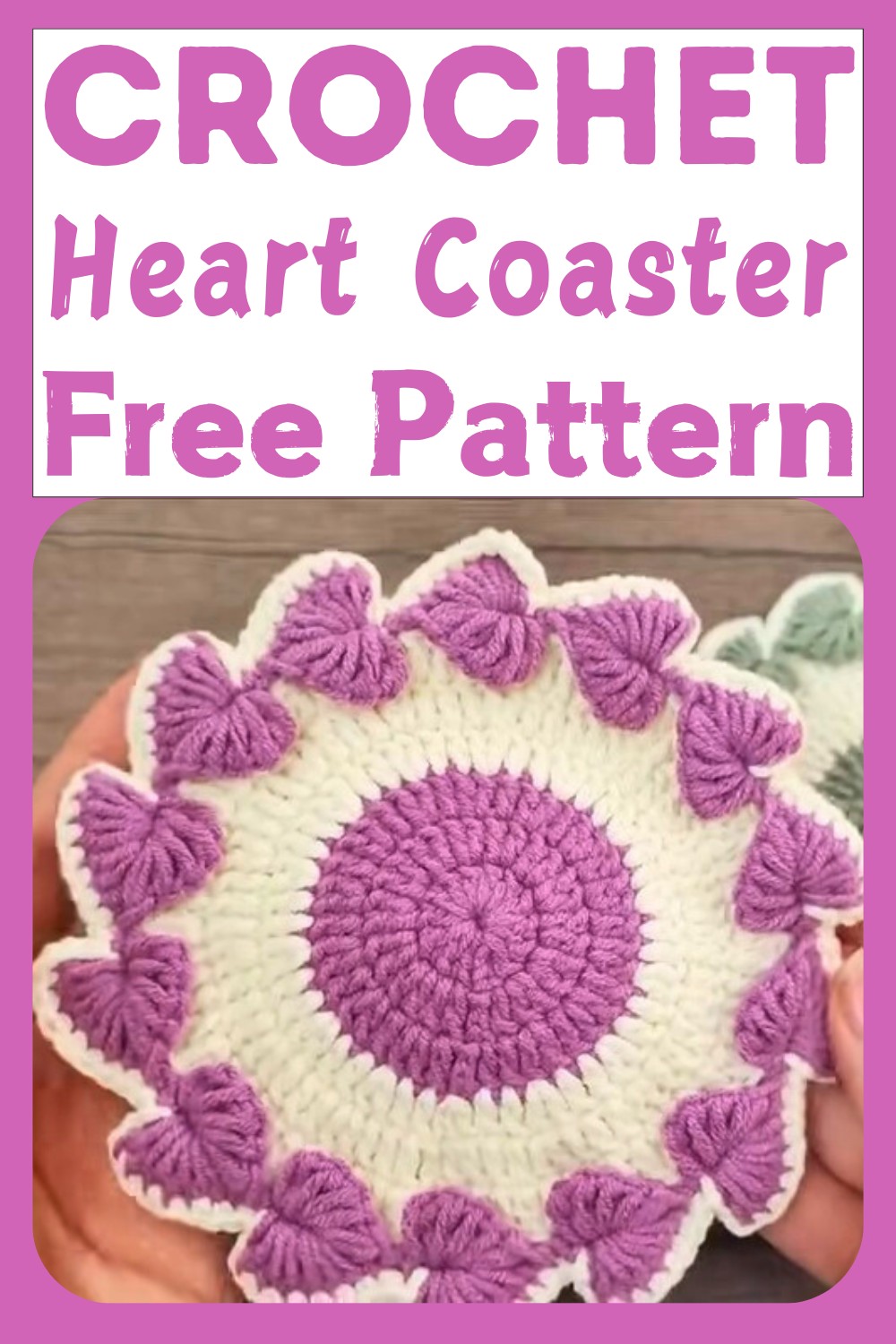 Heart Crochet Coaster