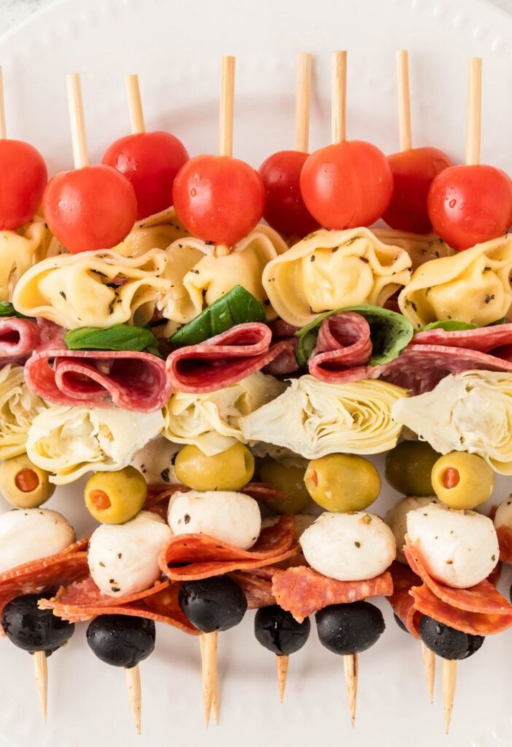 Mini Antipasto Skewers With Tortellini