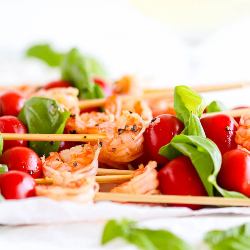 Sautéed Shrimp Appetizer Skewers